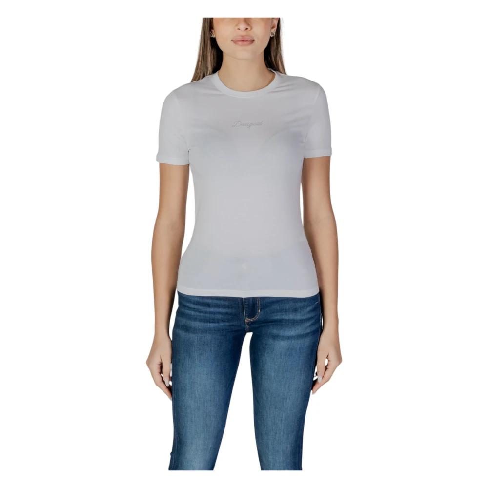 Desigual Women's White T-Shirts,, Round Neck T-Shirt Extra Small