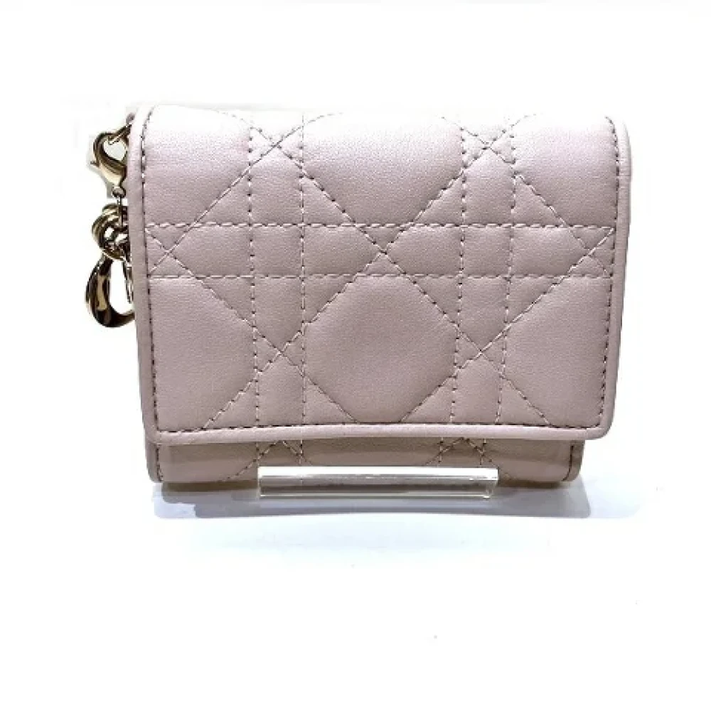 Dior Vintage Pre-owned Leather wallets Pink Dames