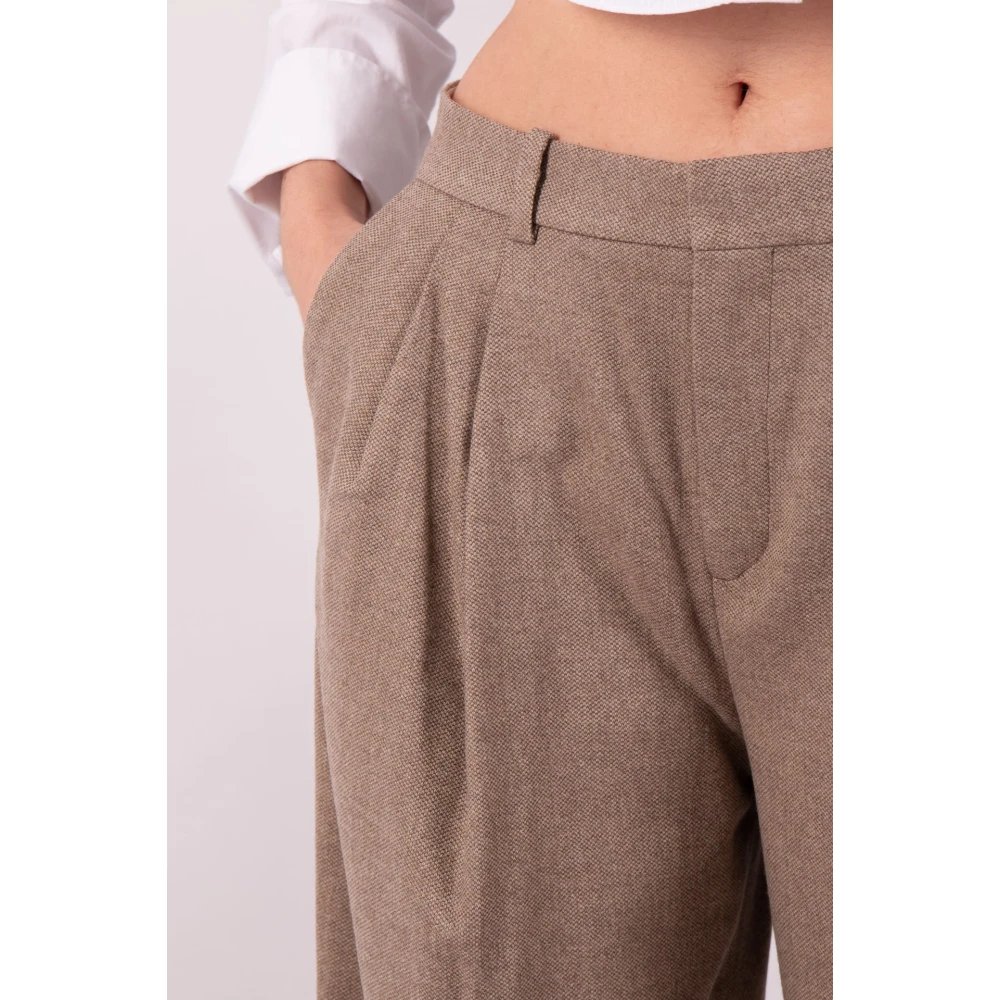 drykorn Bruine Melange Ink Broek Brown Dames