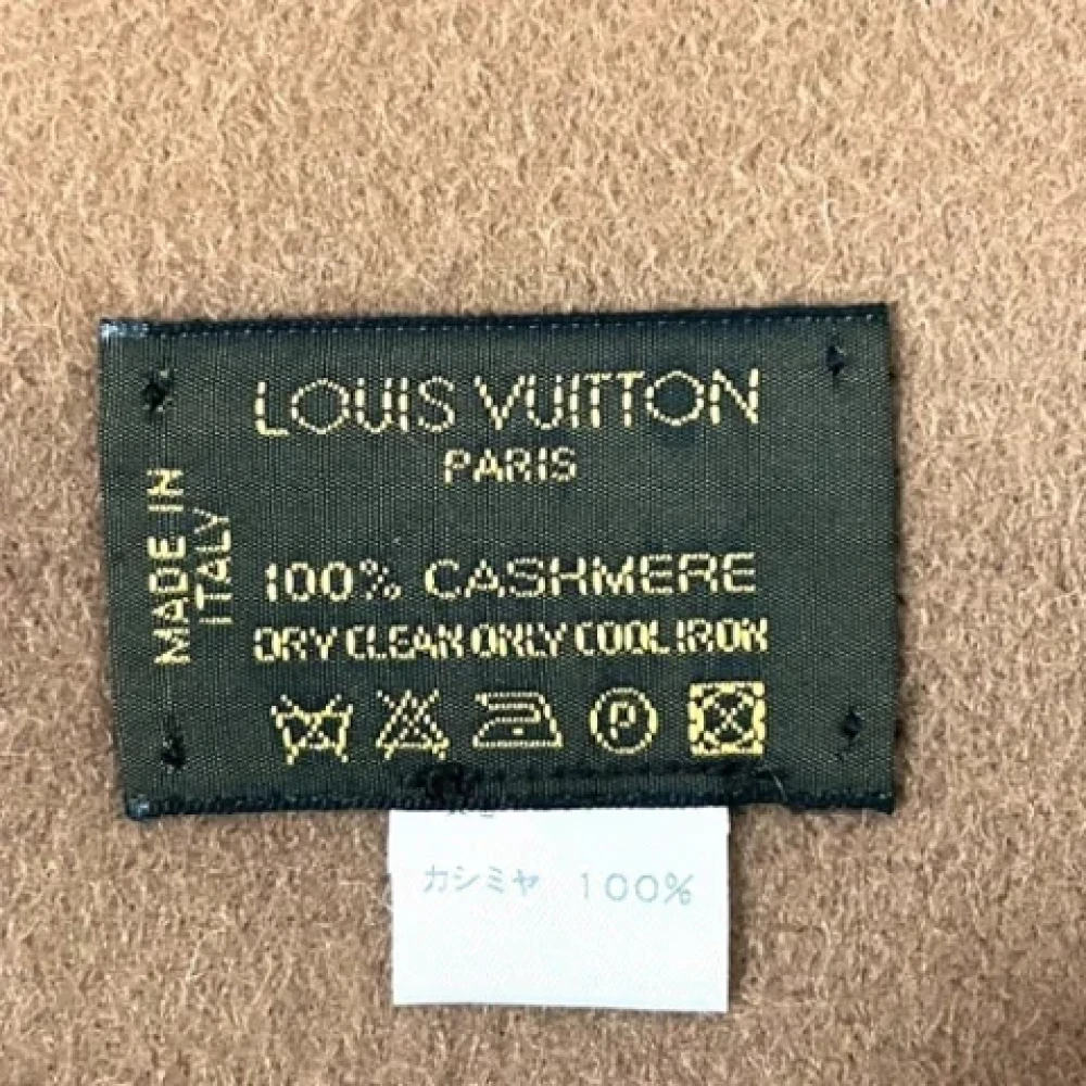 Louis Vuitton Vintage Pre-owned Cashmere scarves Brown Dames