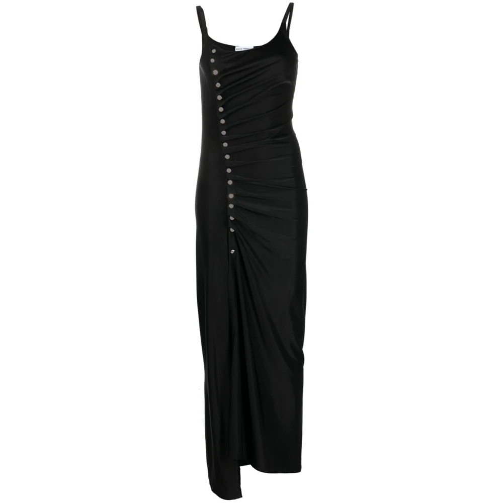 Rabanne Women's Black Drapé Pression Sleeveless Dress - Maxi Dresses - Xs - Dresses