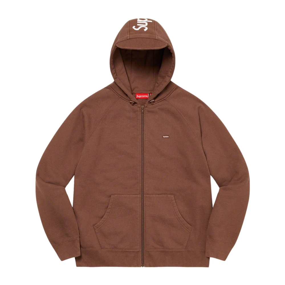 Supreme Donkerbruine Zip Up Hoodie Limited Edition Brown Heren