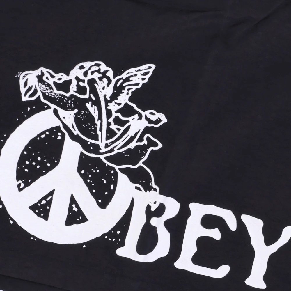 Obey Zwarte Angel Shorts met Verstelbare Riem Black Heren