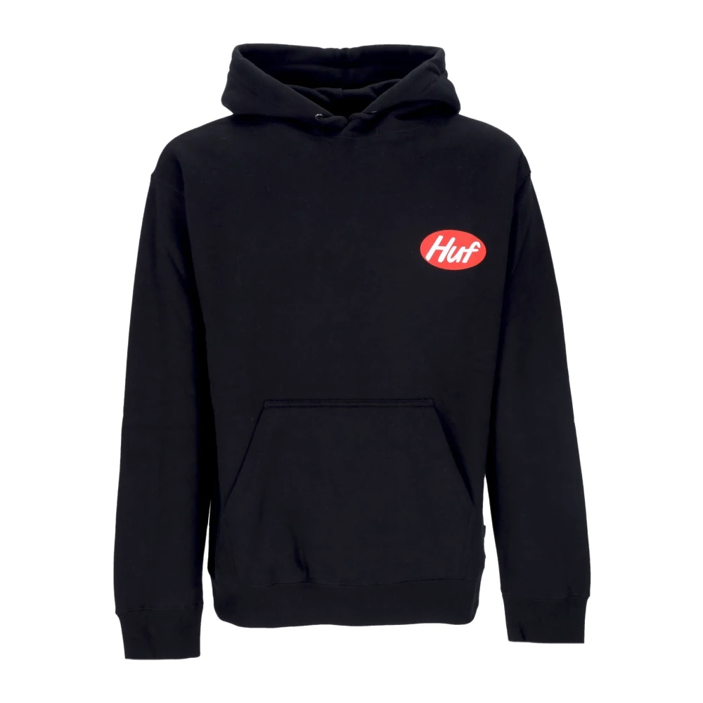 Huf Men's Black Long Sleeve Hoodie With Kangaroo Pocket - Hoodies - L - Sweatshirts & Hoodies