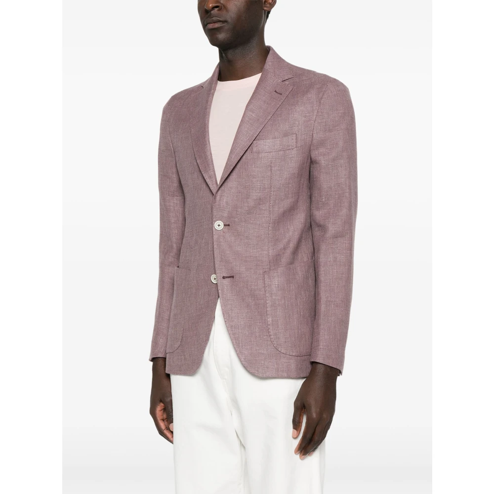 Eleventy Luxe Linnen Wol Zijden Jas Pink Heren