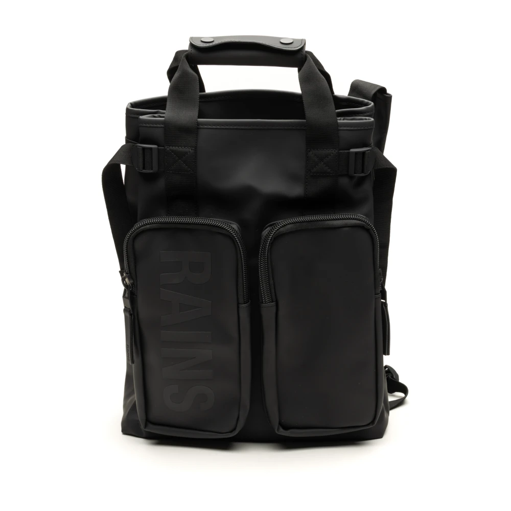 Rains Zwarte Tote Tas Texel Stijl Black Heren