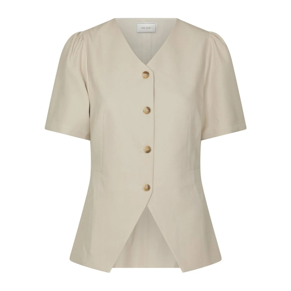Neo Noir Vrouw Grijs Overhemden Dames, L, Blouses