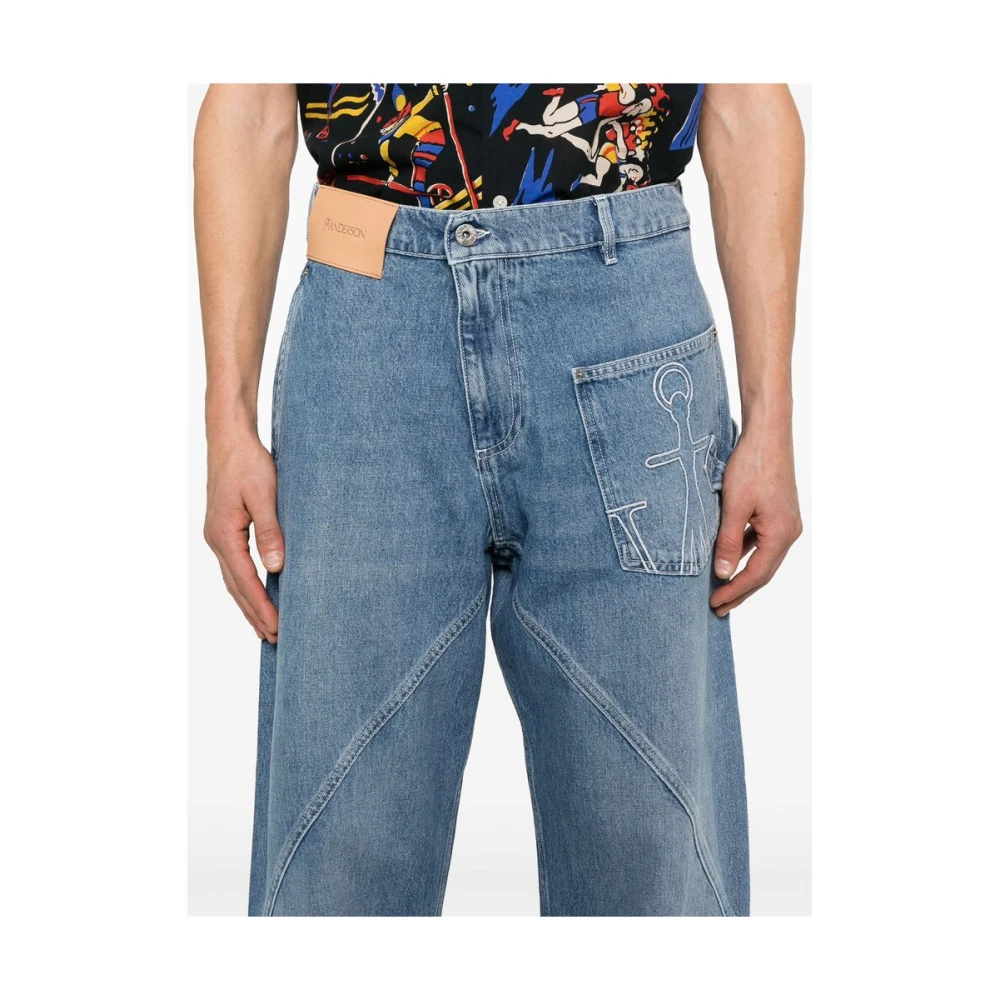 JW Anderson Lichtblauwe Jeans met Verborgen Rits Blue Heren