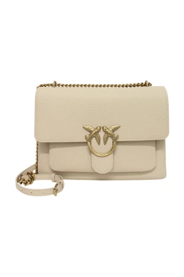 Läder Crossbody Väska med Frontlogo