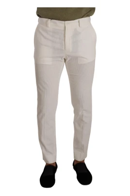 Bomull Corduroy Slim Fit Byxor