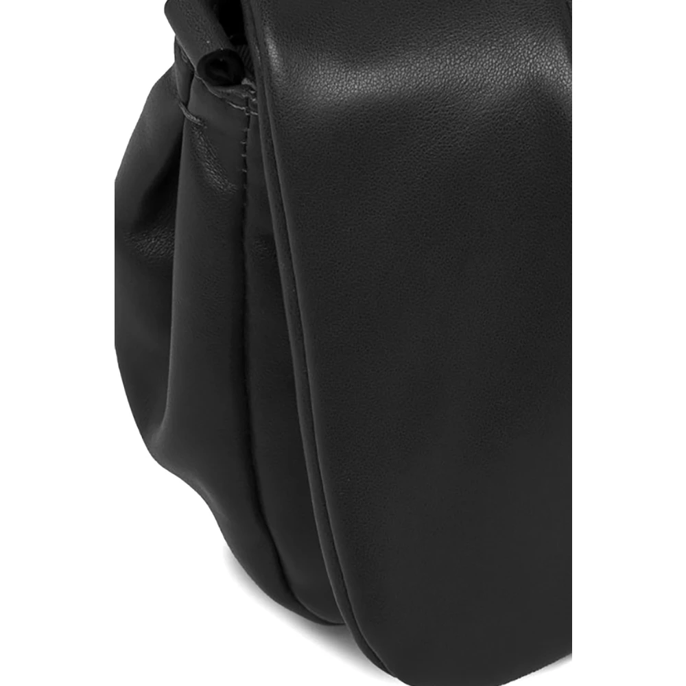 Gianni Chiarini Compacte Zwarte Leren Schoudertas Black Dames