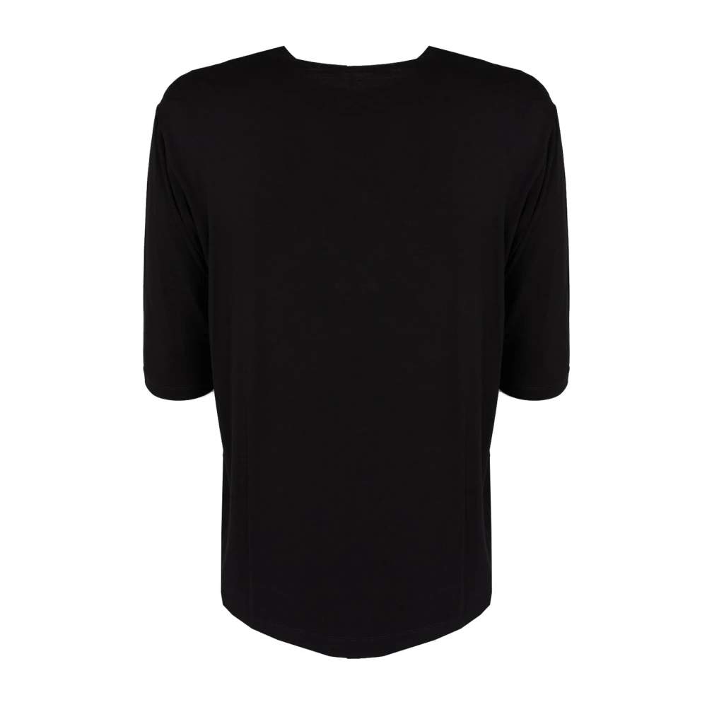La Haine Inside Us Elegante ronde hals 3 4 mouw T-shirt Black Dames