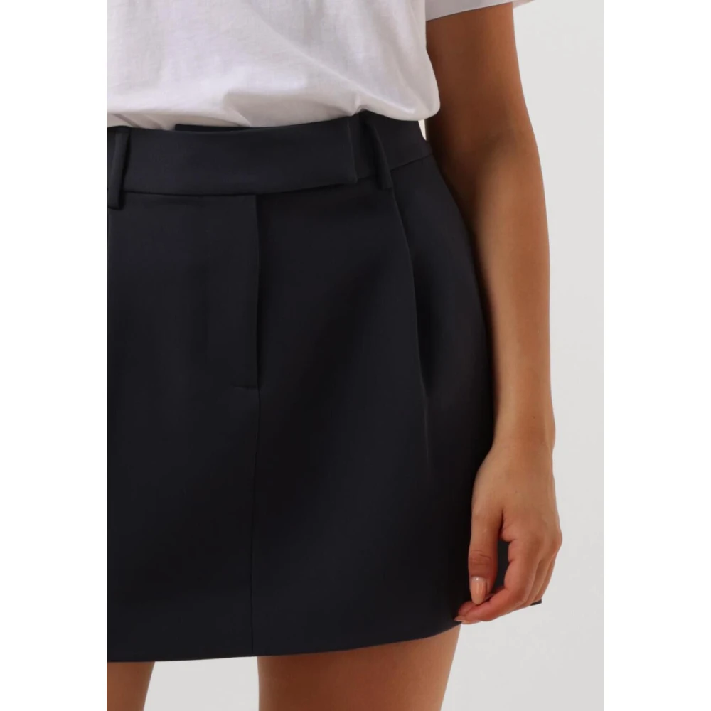 Co'Couture Blauwe Geplooide Minirok Blue Dames