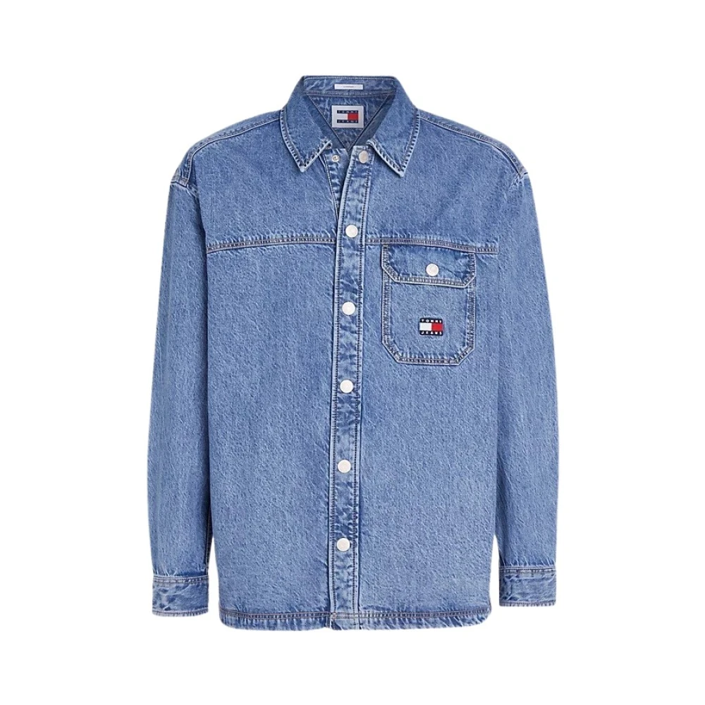 Tommy Jeans Utility Denim Overshirt Blue Heren