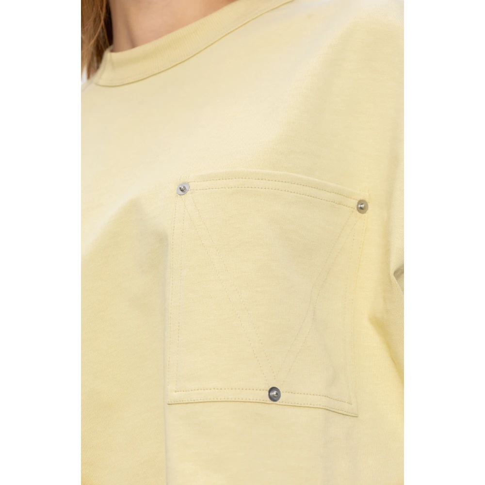Bottega Veneta Katoenen T-shirt Yellow Dames