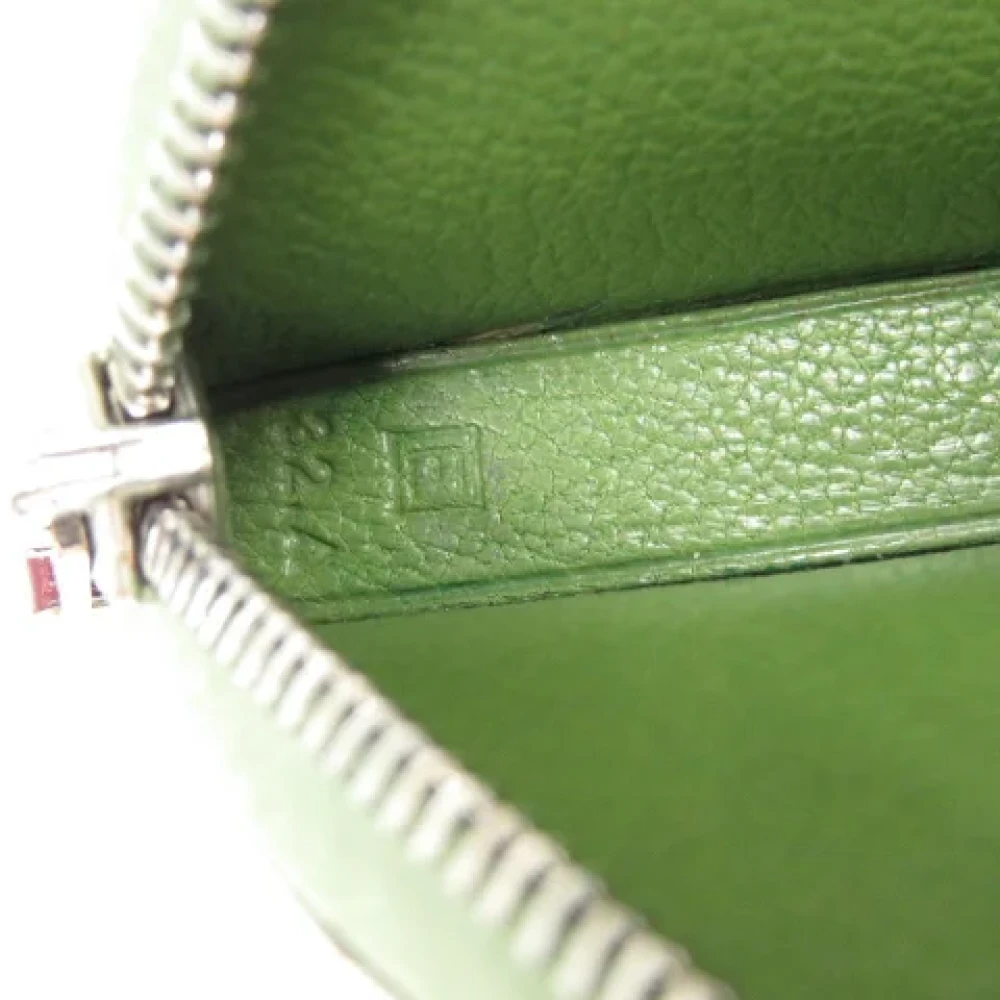 Hermès Vintage Pre-owned Leather wallets Green Dames