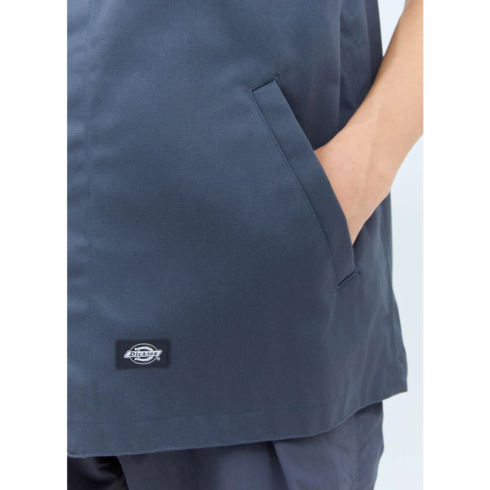 Dickies Twill Crewneck Vest met Zakken Blue Heren