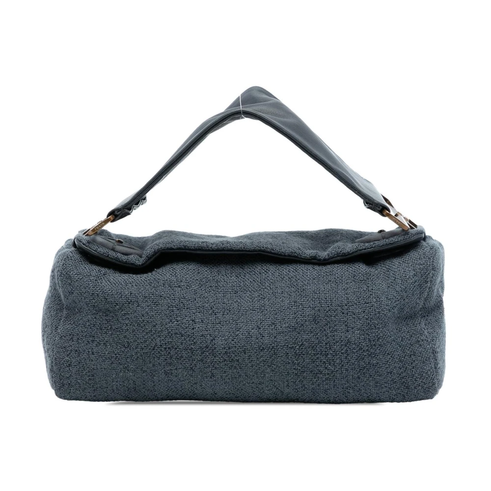 Prada Vintage Women's Gray Pre-Owned Textured Shoulder Bag