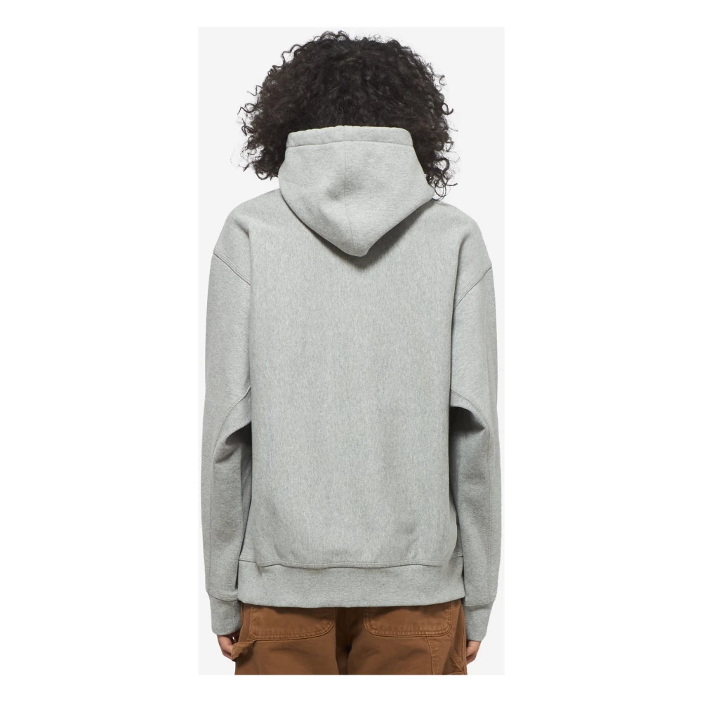 Carhartt WIP Grijze Katoenen Hoodie met Geborduurd Logo Gray Heren