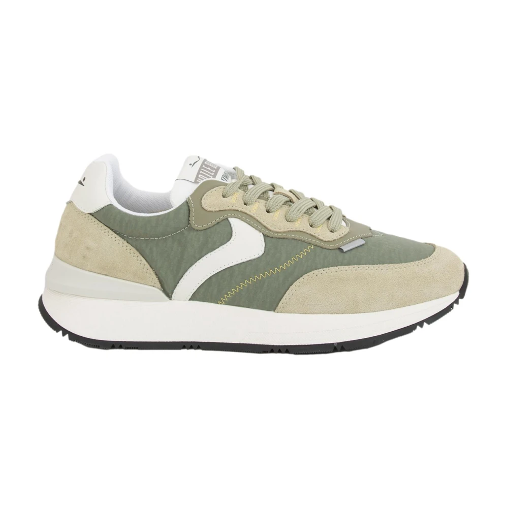 Voile Blanche Groene Sneaker Stijlvolle Casual Schoenen Heren Schoenen