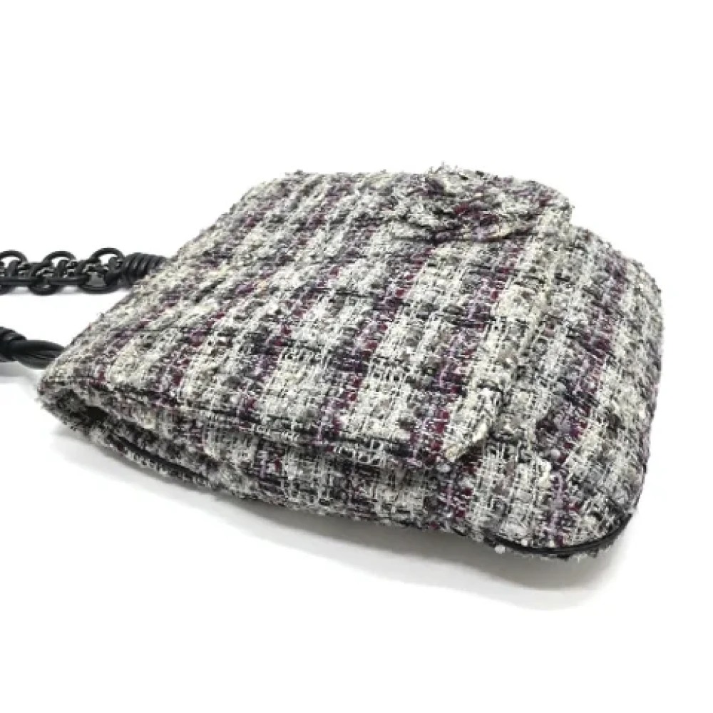 Chanel Vintage Pre-owned Fabric chanel-bags Gray Dames