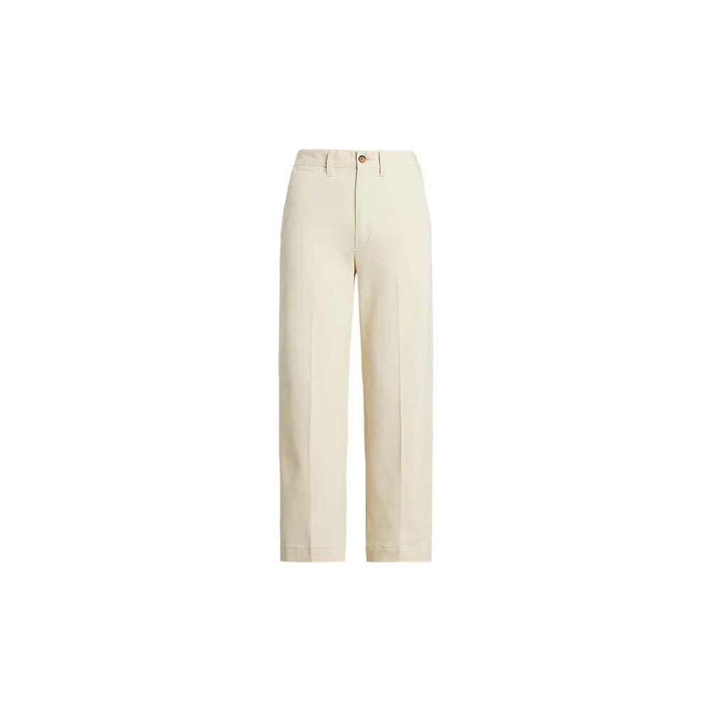Polo Ralph Lauren Women's Beige Cropped Trousers, M, Stylish Trousers For Men