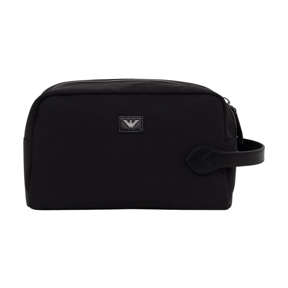 Emporio Armani Uomo Nero - Beauty Case Con Logo Applicato - Bags - One Size - Immagine 2