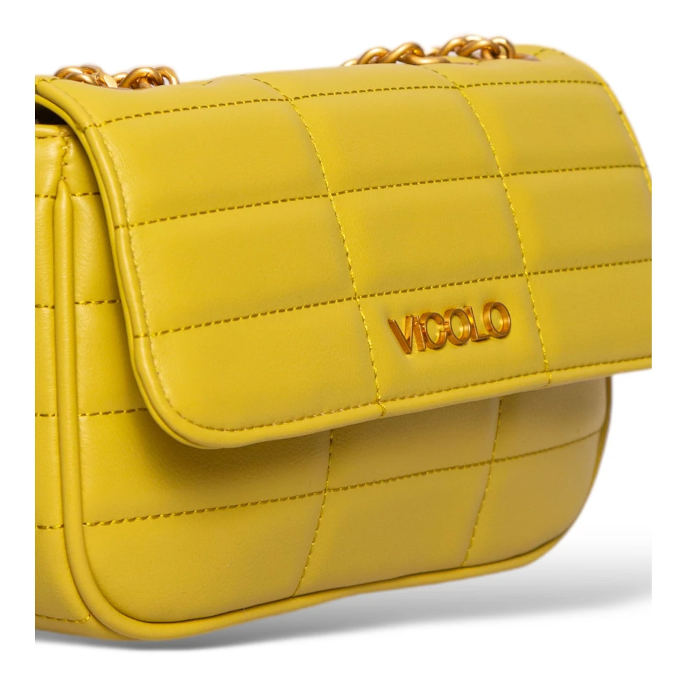 ViCOLO Gewatteerde Eco-Leren Tas in Groen Yellow Dames
