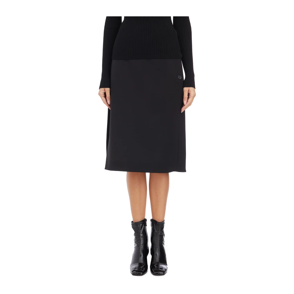 Courrèges Getailleerde knooprok Black Dames