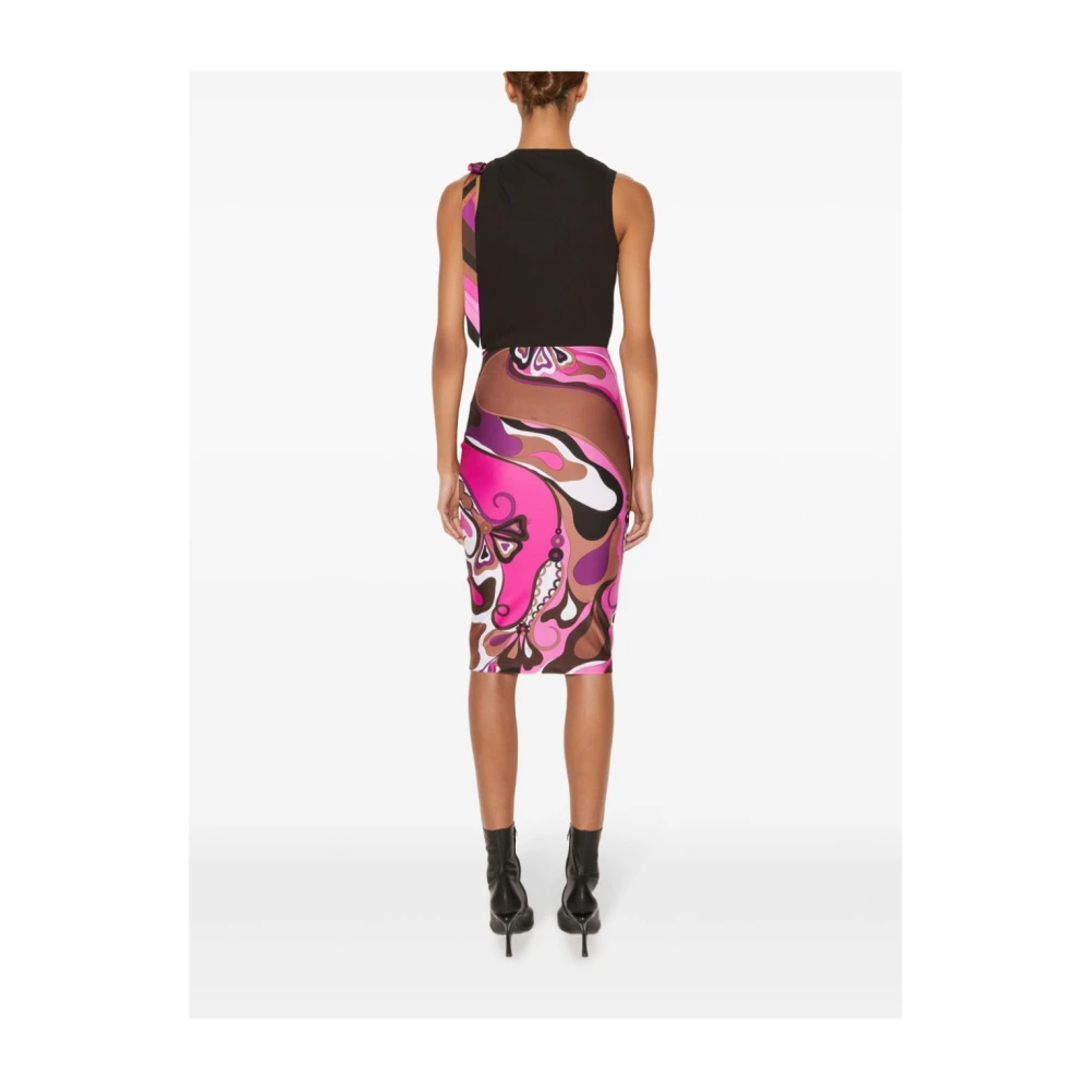 EMILIO PUCCI Abstract Print Pencil Rok Multicolor Dames