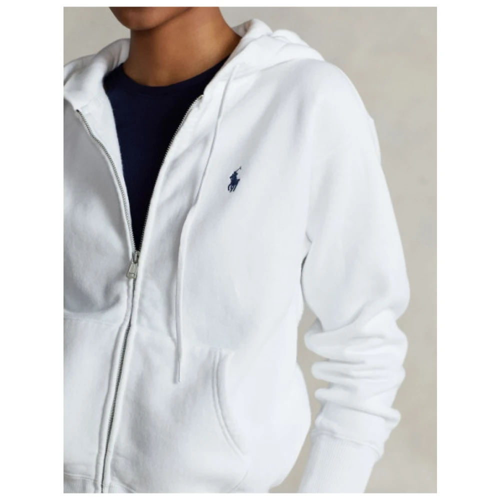 Polo Ralph Lauren Capuchontrui met rits White Dames