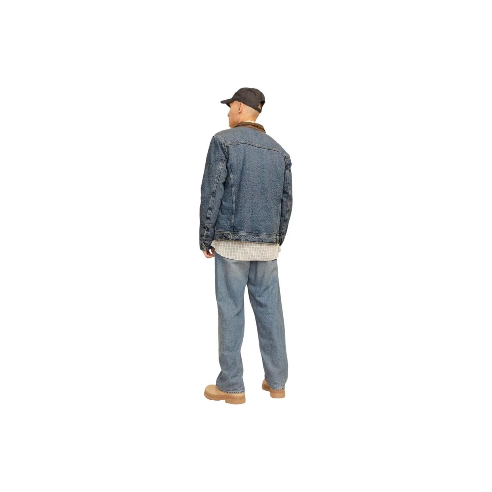 jack & jones Blauwe Katoenen Premium Finish Jas Blue Heren