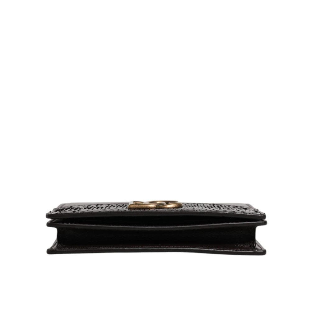 Dolce & Gabbana Bruin Leren Bifold Kaarthouder met Band Brown Dames