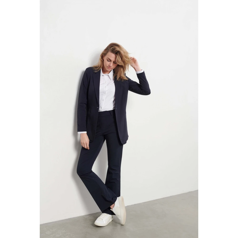 &Co Woman Flare Broek met Zakken Gray Dames