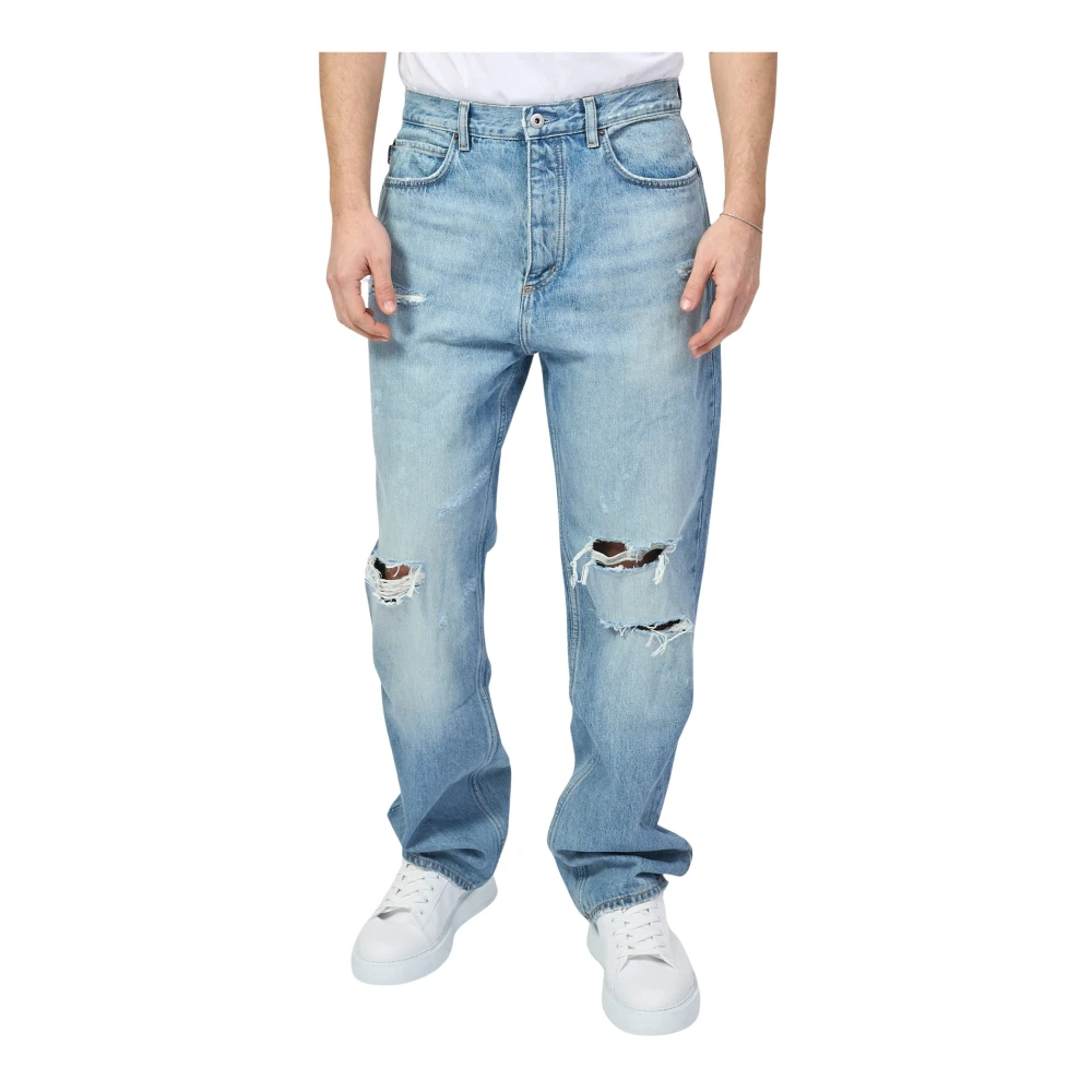 Hugo Boss Blauwe Baggy Nate Denim Jeans Blue Heren