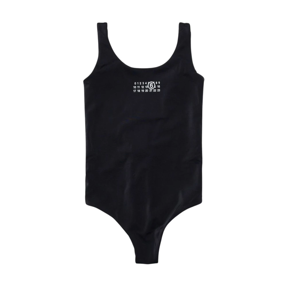 Mm6 Maison Margiela Donna Nero Costume Intero Con Motivo Numeri