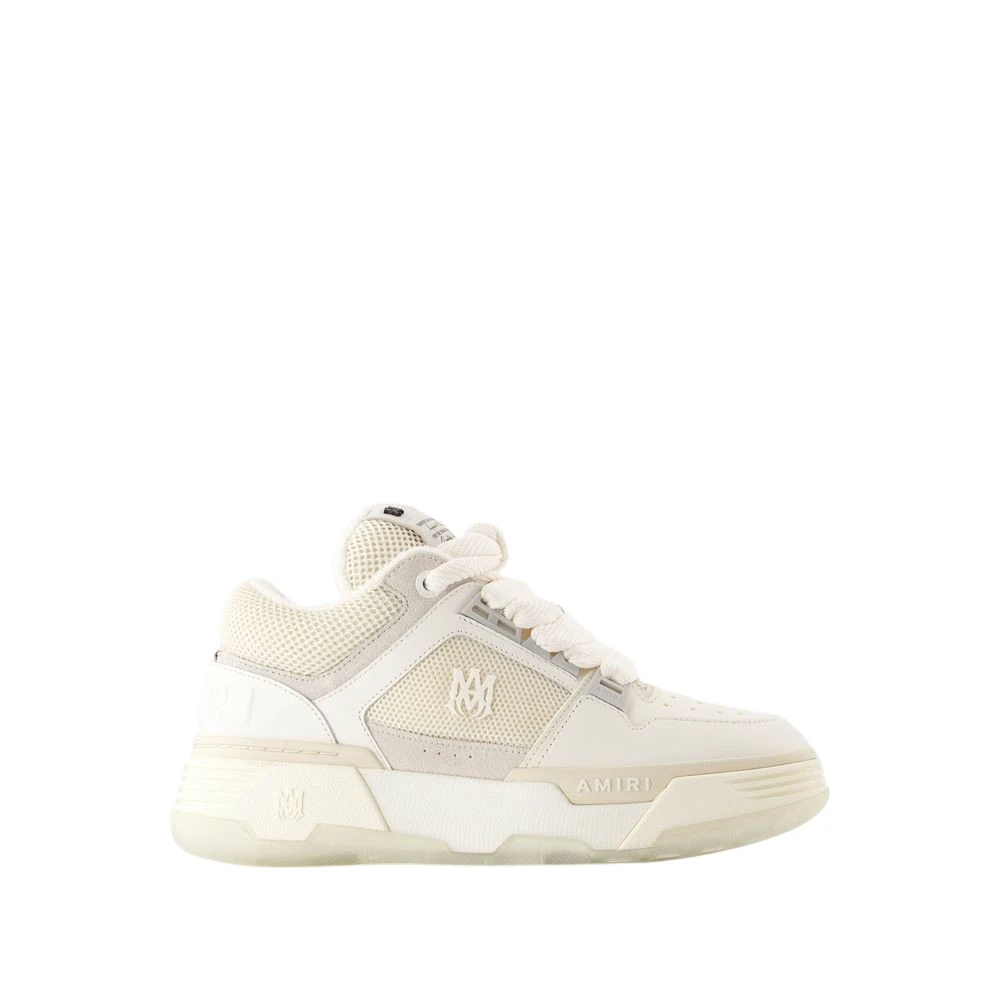 Amiri Men's Beige Leather Trainers - Round Toe - Sneakers - 11 Uk - Shoes