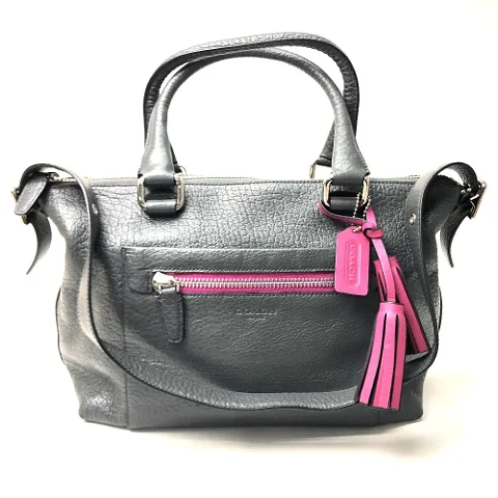 Coach Pre-owned Leather handbags Gray Dames