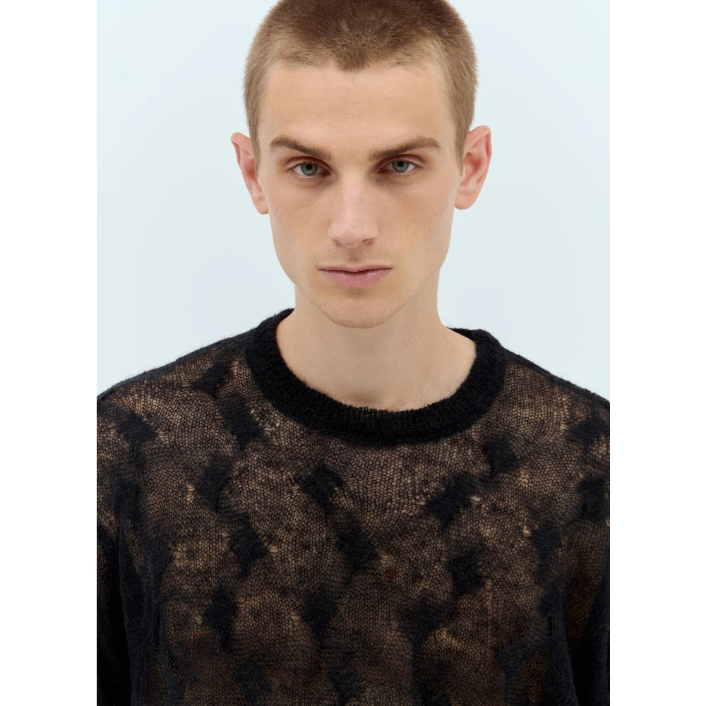 Stüssy Cable-Knit Crewneck Sweater Black Heren