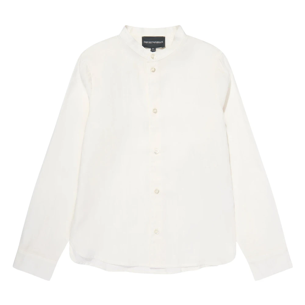 Emporio Armani Boys Beige Shirts,, Logo Shirt Size 6 Y