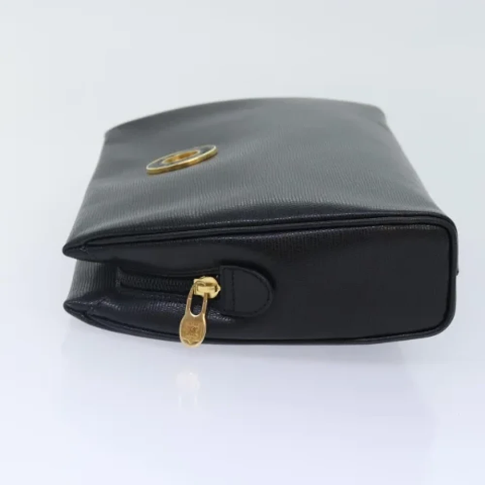 Celine Vintage Pre-owned Leather clutches Black Dames
