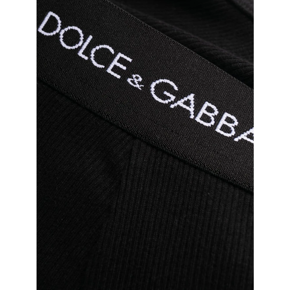 Dolce & Gabbana Logo-Taille Slip Black Heren