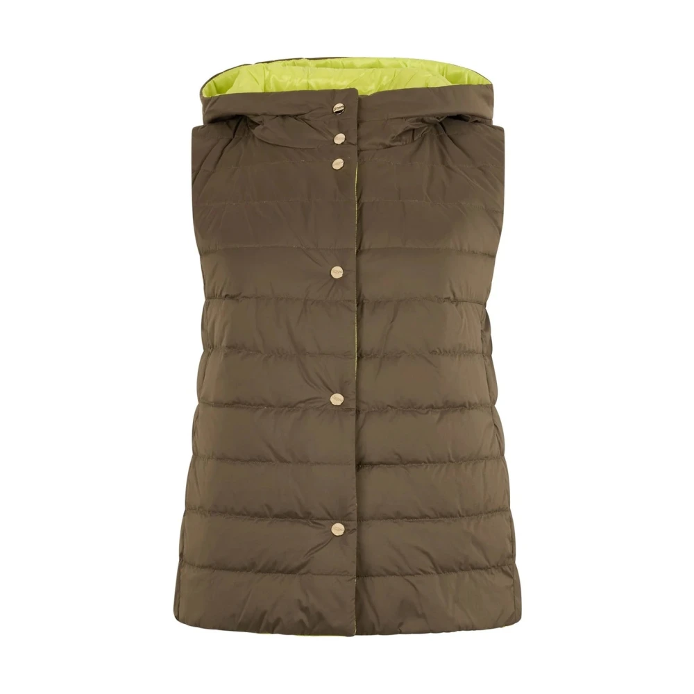 Herno Donna Verde - Gilet Imbottito Reversibile - Jackets - L