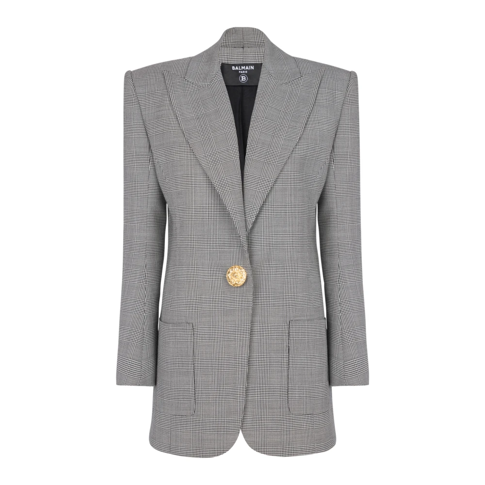 Balmain Women's Black 1-Button Wool Jacket - Blazers - Xs - Jackets