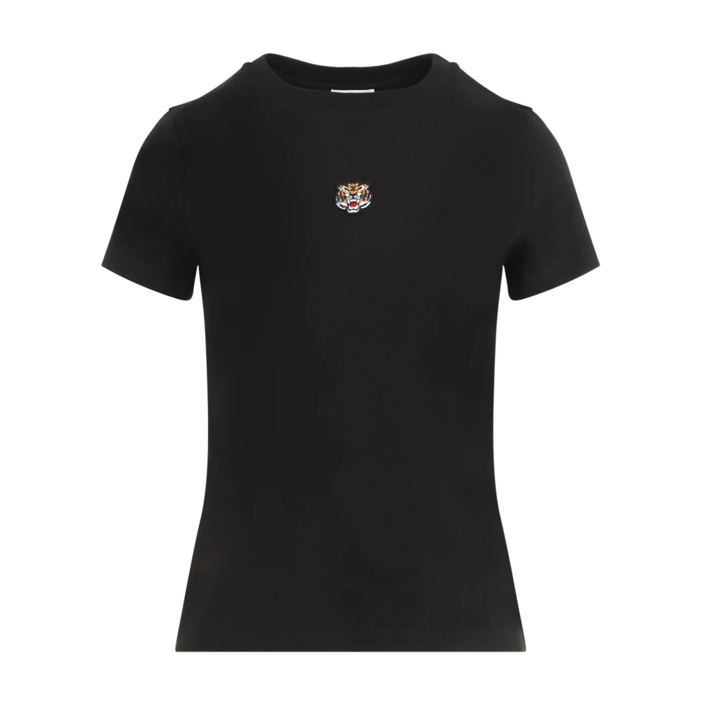 Kenzo Zwarte Tiger Geborduurde T-shirts en Polos Black Dames