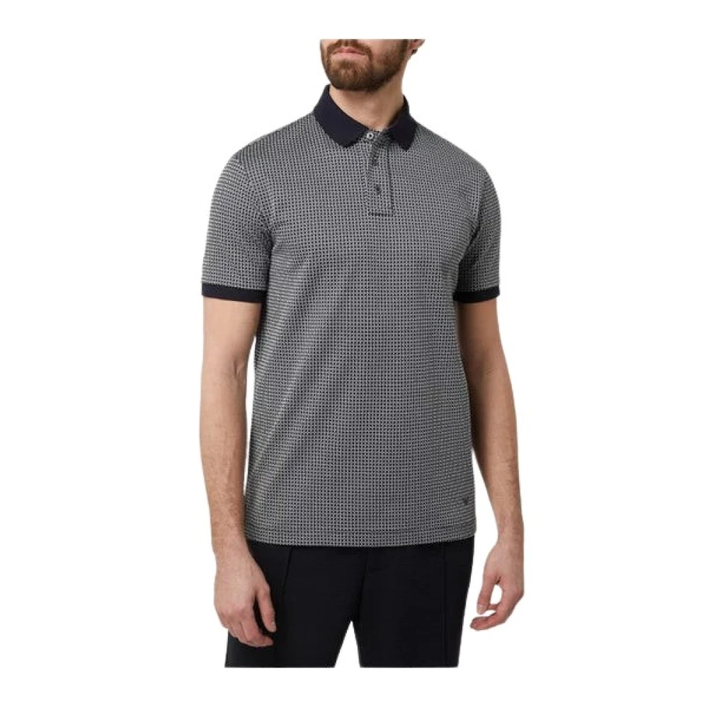 Emporio Armani Jacquard Polo Shirt Gray, Herr