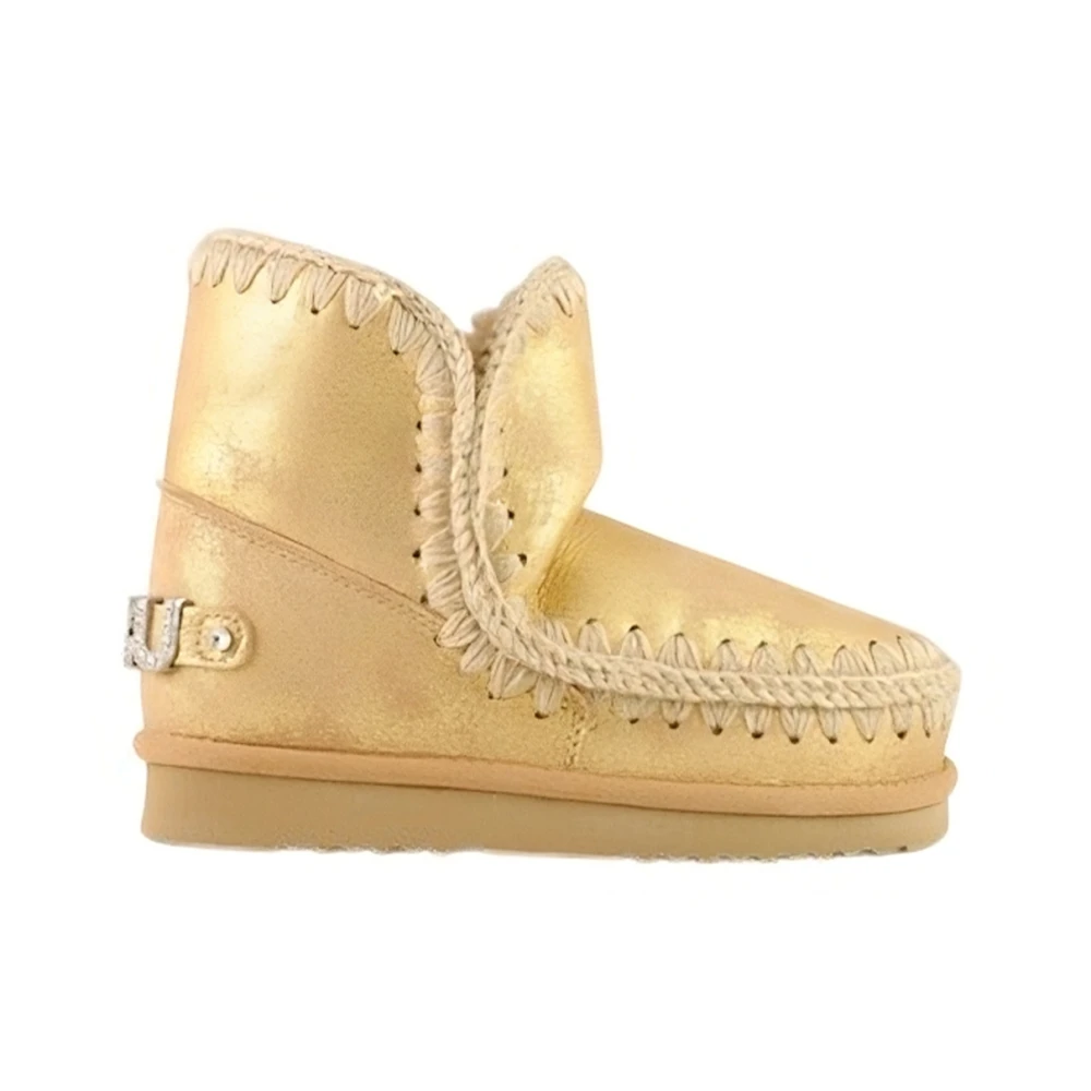 Mou Women's Beige Handcrafted Eskimo Ankle Boots - Winter Boots - 8 Uk - Shoes