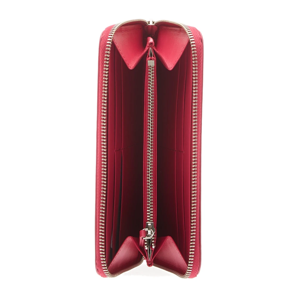 Orciani Fuchsia Leren Full Zip Portemonnee Red Dames