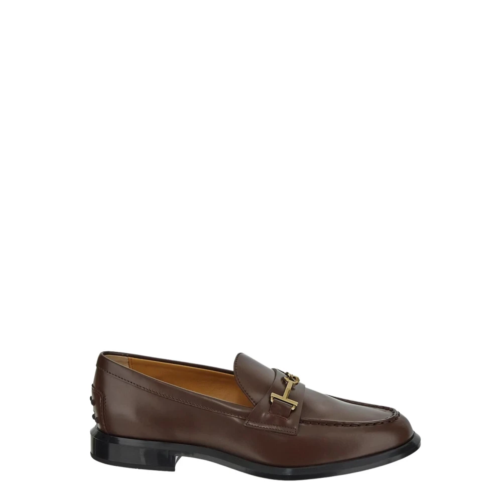TOD'S Tod's Mahogny Läder Penny Bar Loafers Brown, Dam