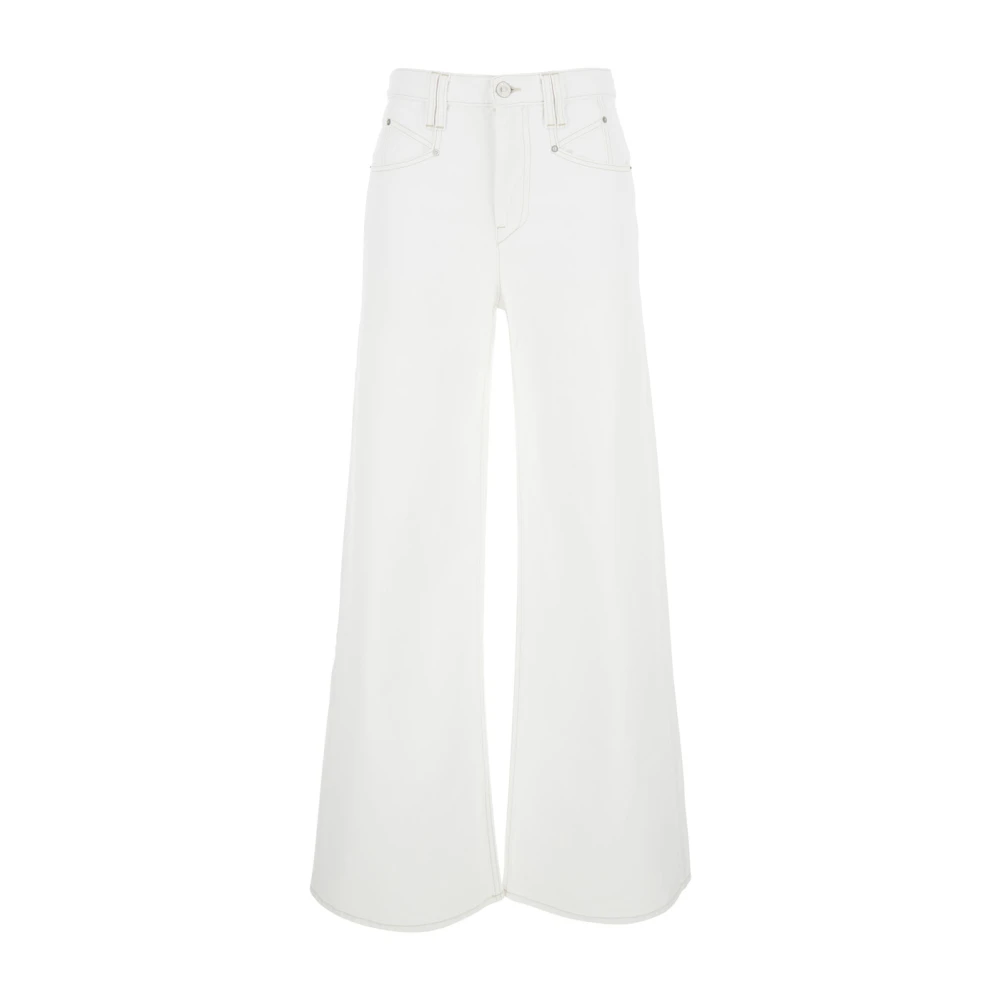 Isabel marant Citroen Witte Wide Leg Jeans White Dames